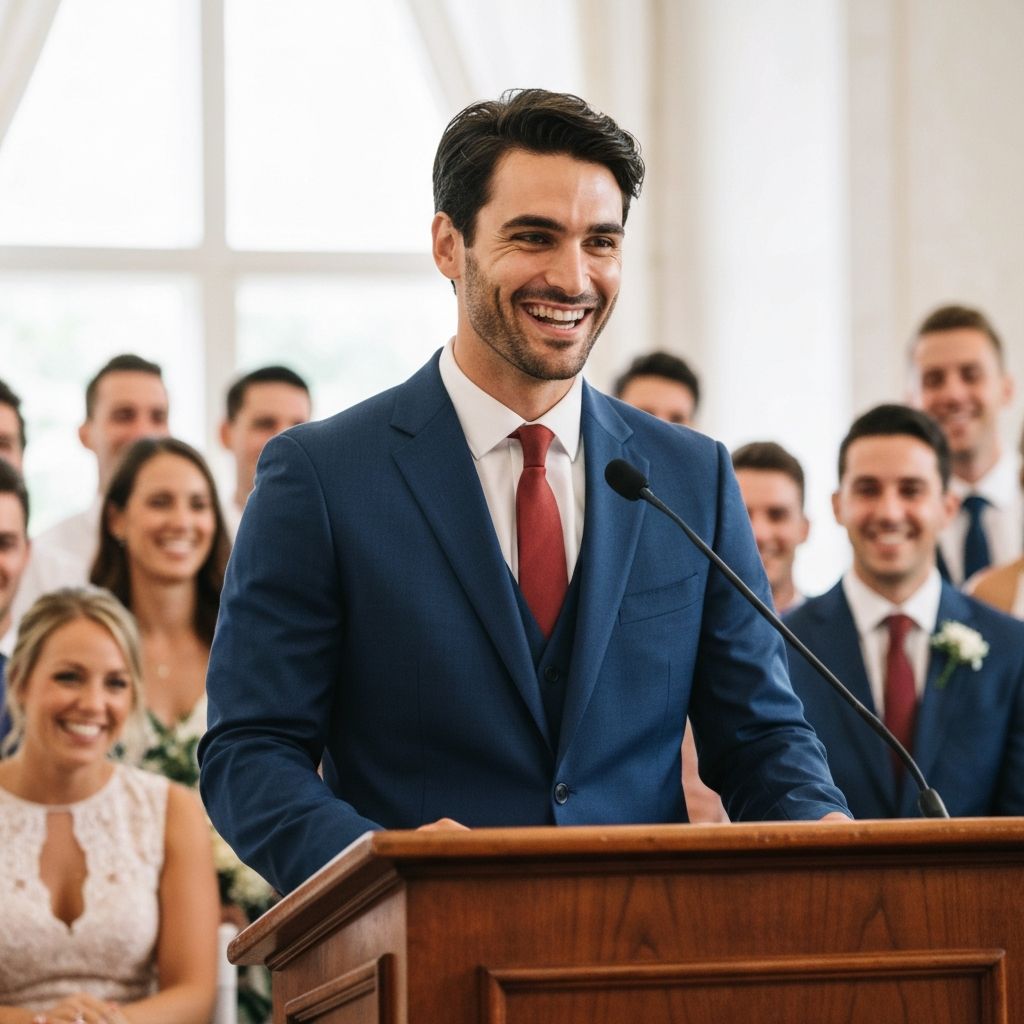 Person confidently giving speech